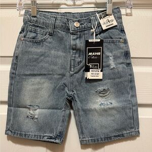 Sean Collection Light Blue Ripped Jean Shorts